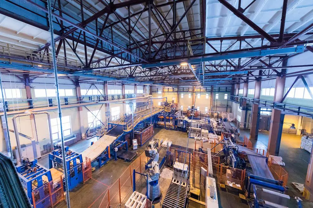 Assembly area inside the Sharma Enterprises factory in New Delhi