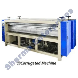 Corrugating machine with twin corrugating rollers